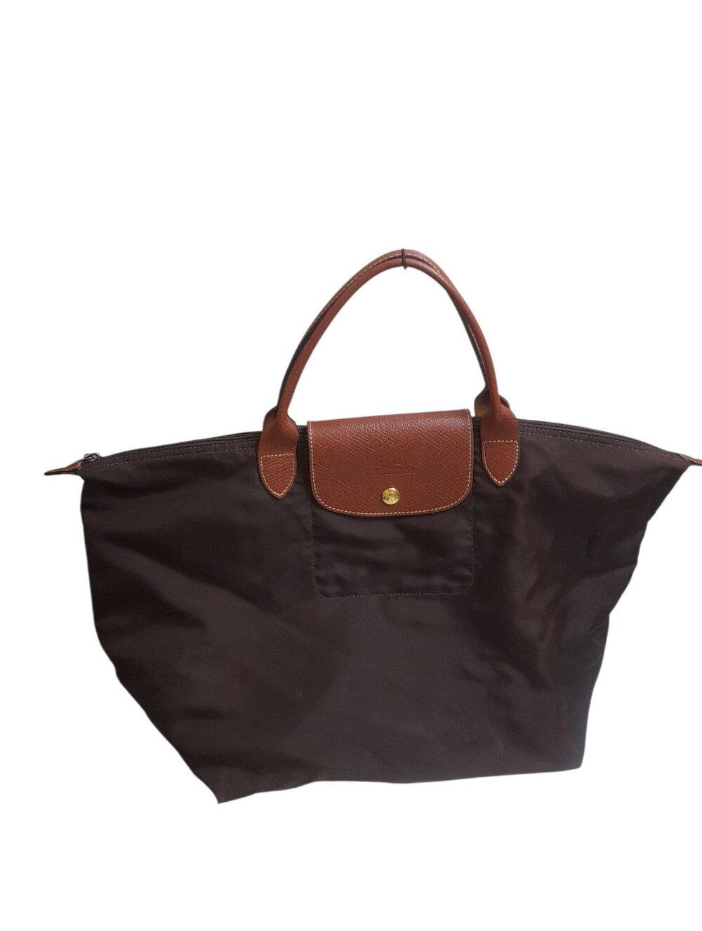 Longchamp Le Pilage Nylon Brown Hand Tote Bag